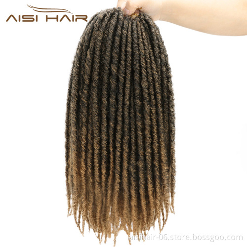 Aisi Hair 16 Inch Ombre Color Goddess Dreadlocks Crochet Braids 20 Inch Faux Locs Afro Braiding Hair Extensions for Black Women